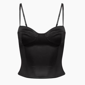 WILFRED ARITZIA CORSET BUSTIER SATIN TOP